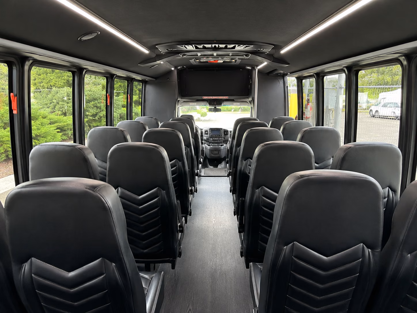 pasadena 18 passenger minibus inside