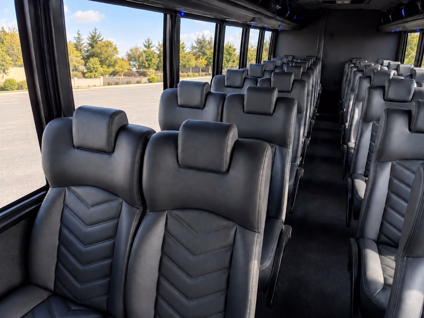 pasadena 18 passenger minibus interior