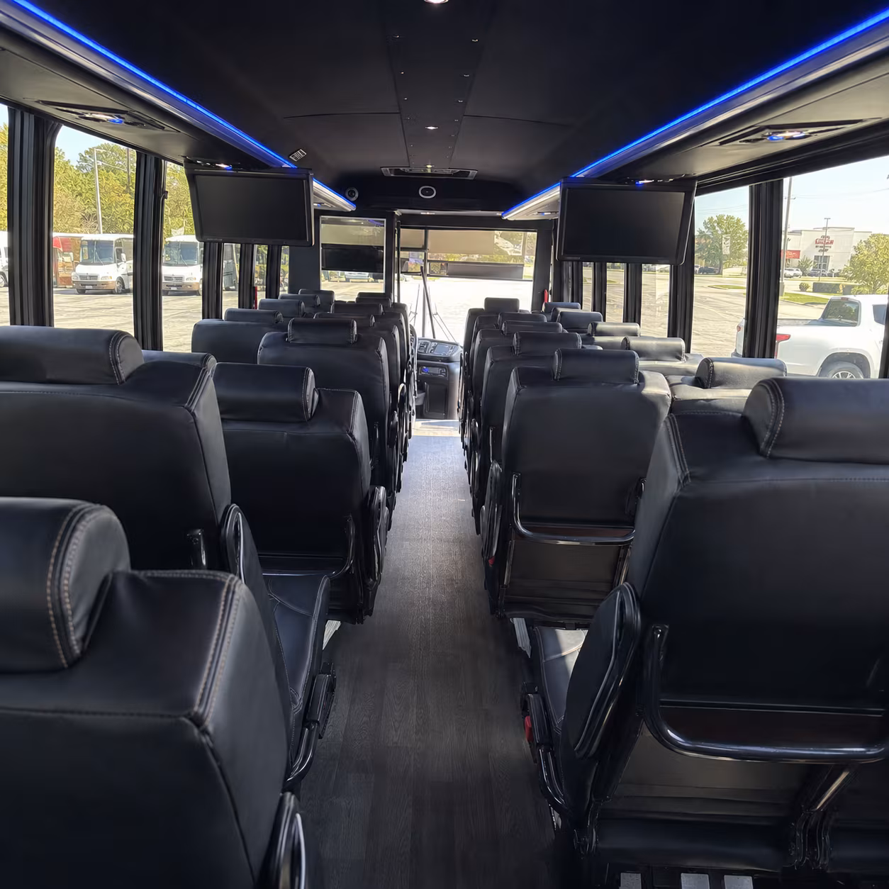 pasadena 28 passenger minibus inside