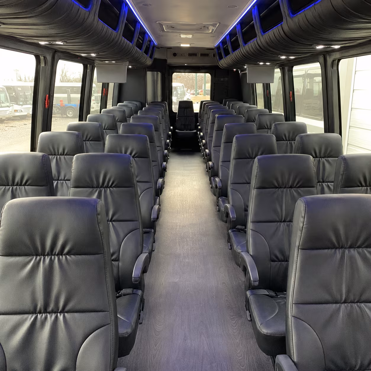 pasadena 28 passenger minibus interior