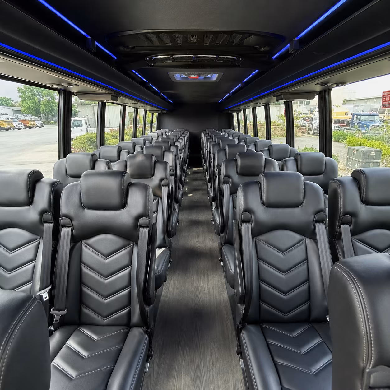 pasadena 30 passenger minibus interior