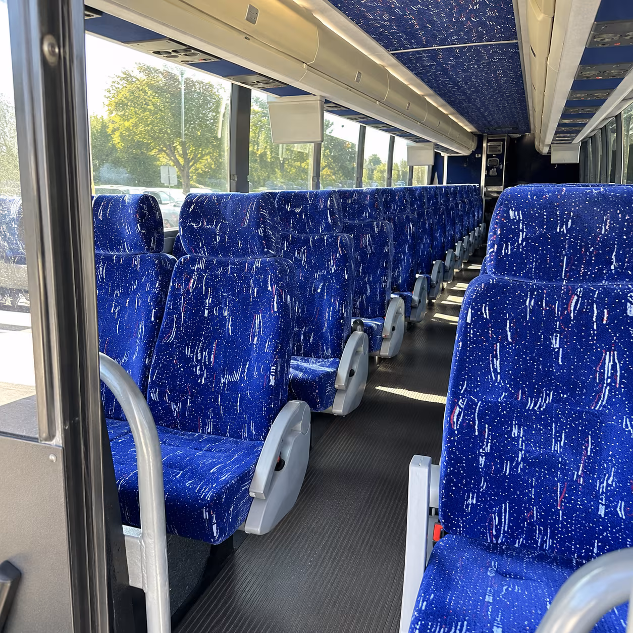 pasadena 50 passenger charter bus inside
