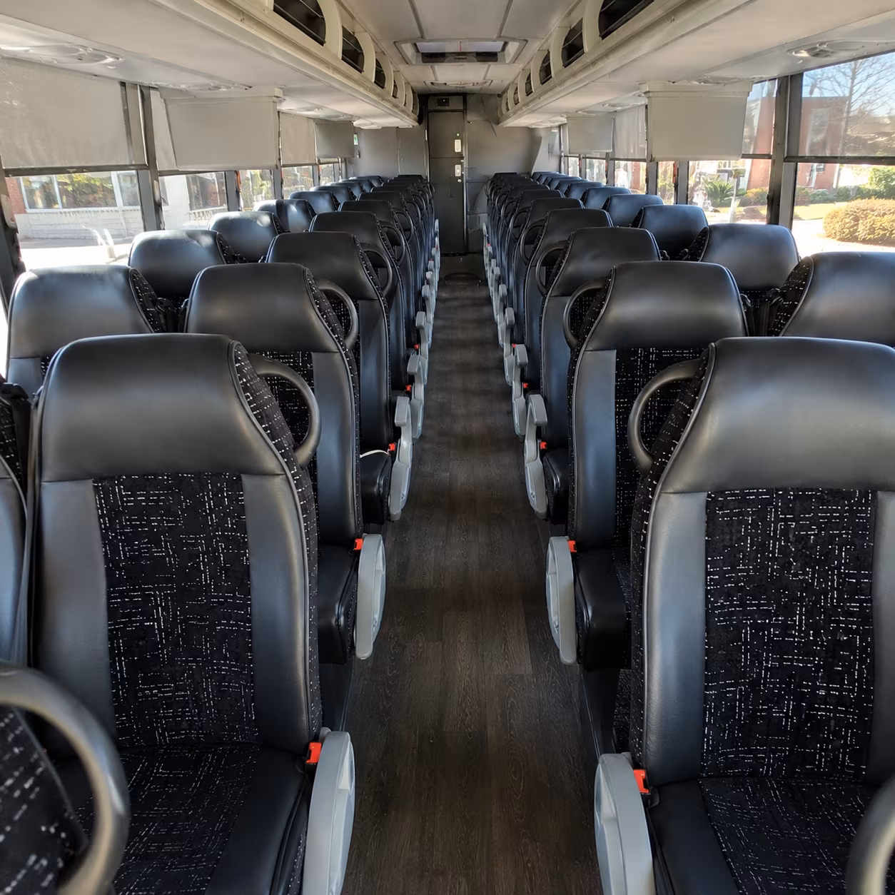 pasadena 54 passenger charter bus inside
