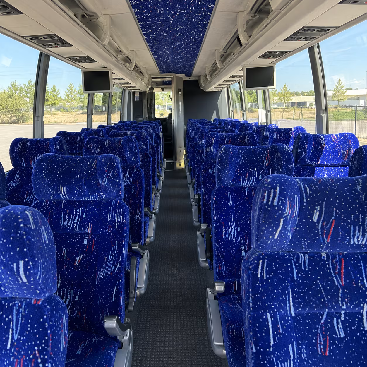 pasadena 54 passenger charter bus interior