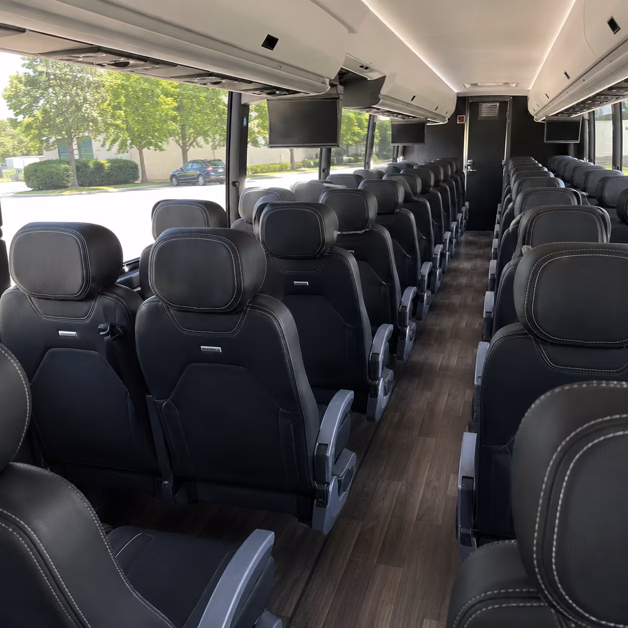 pasadena 56 passenger charter bus interior