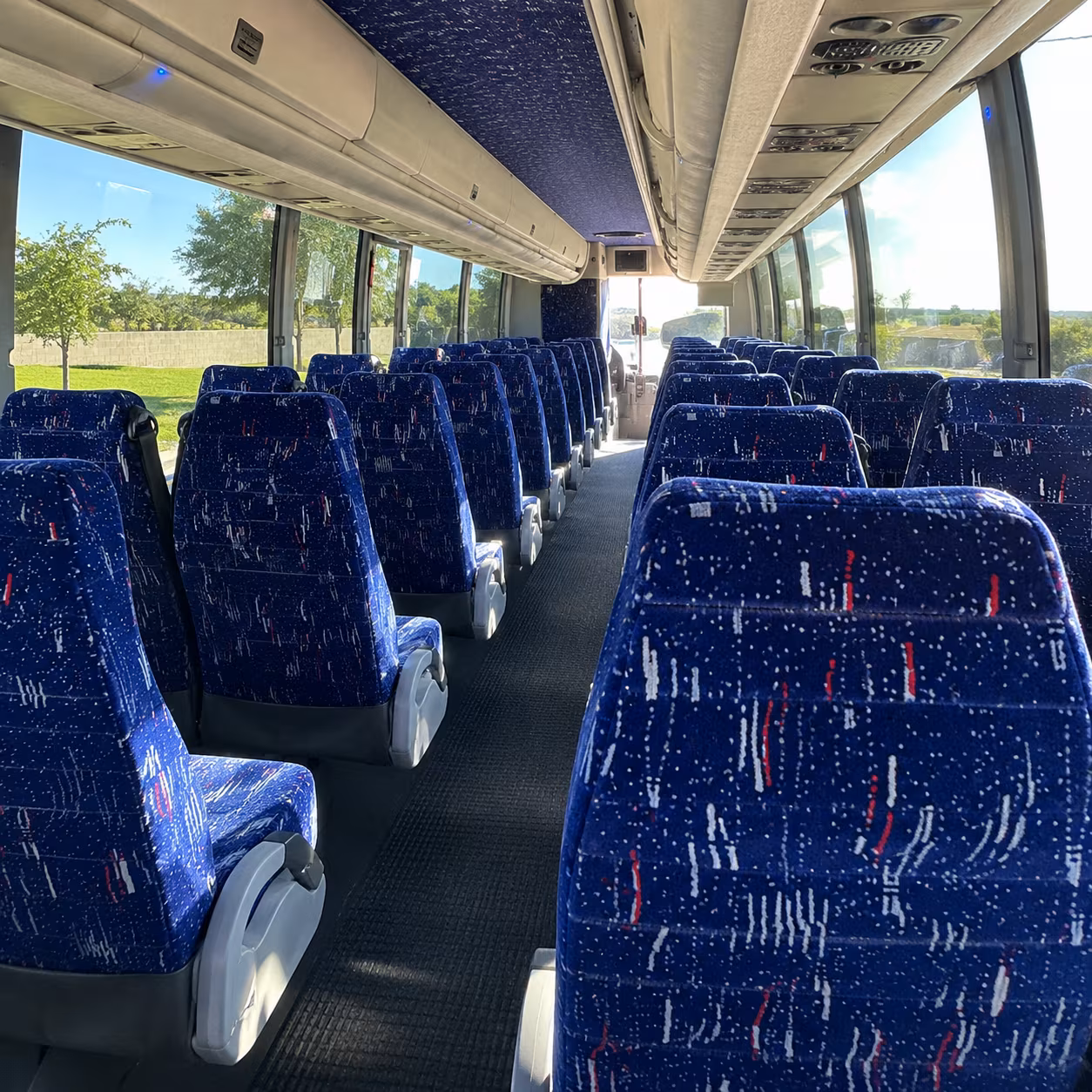 pasadena charter bus interior